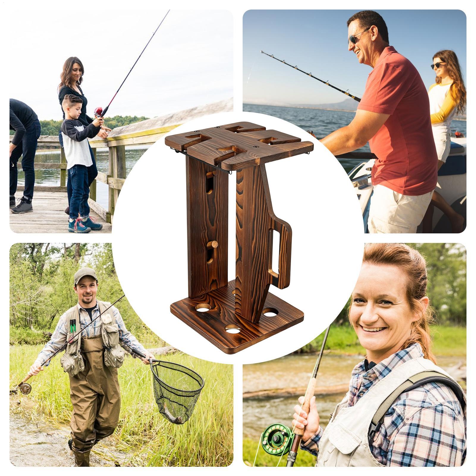 Fishing Rod Holder Wooden Port - مراجعة Fishing Rod Rack وسعره