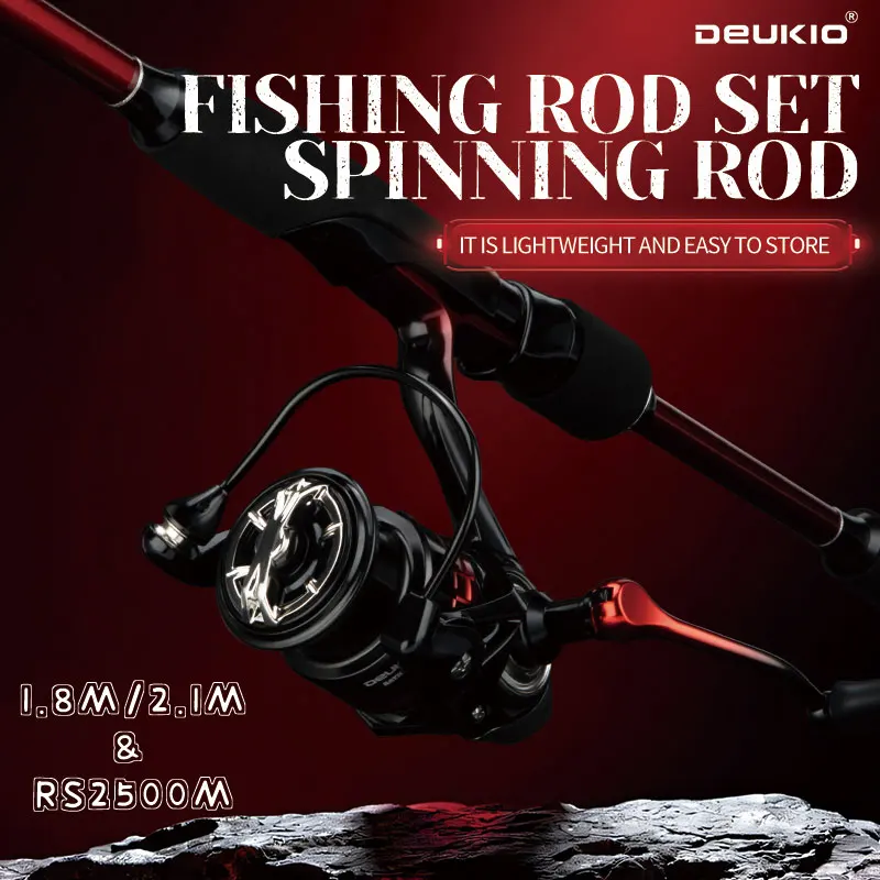 DEUKIO 4/5 Sections Fishing Ro - مراجعة Fishing Rod Combo وسعره