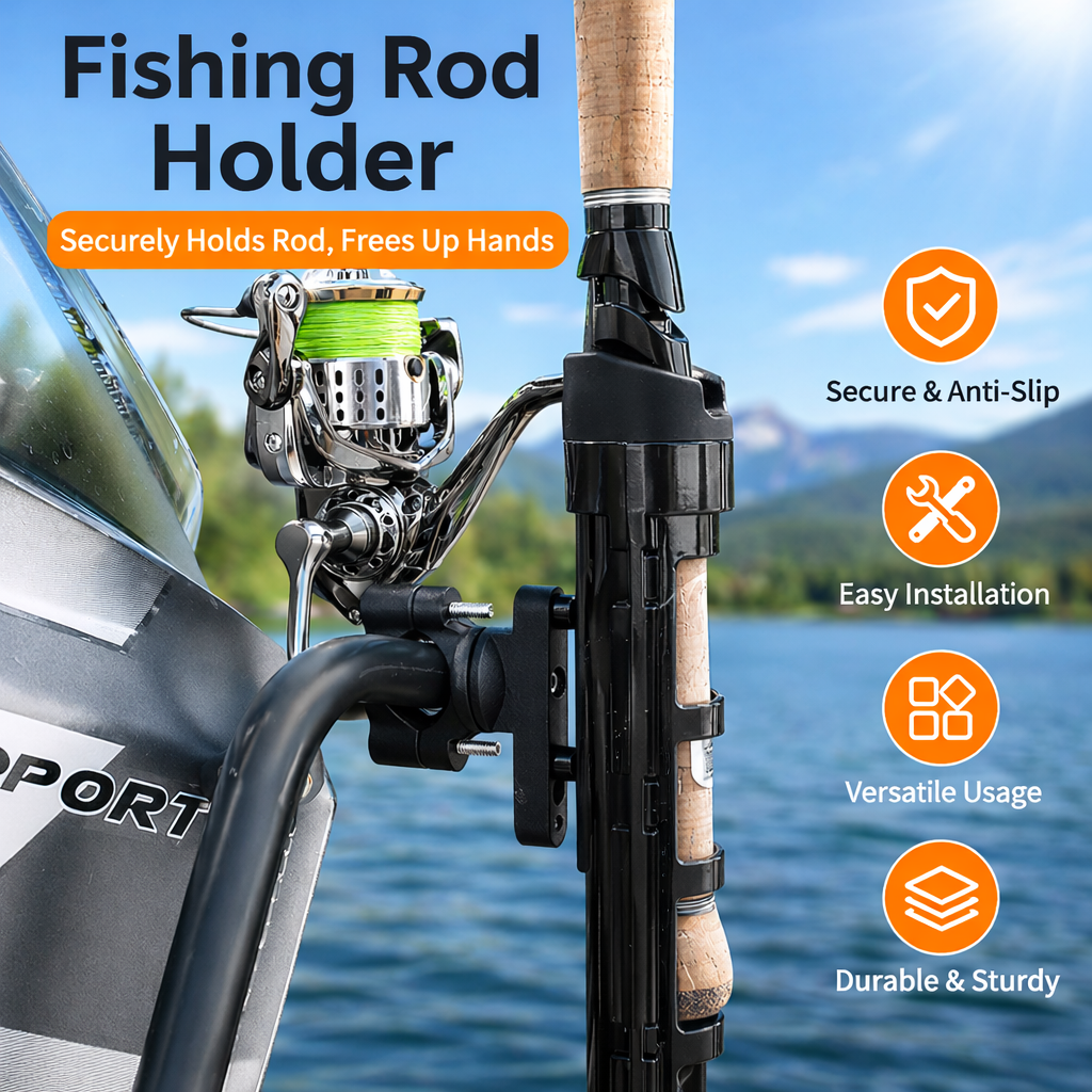 Adjustable Fishing Rod Holder  - مراجعة Fishing Rod Spinning وسعره