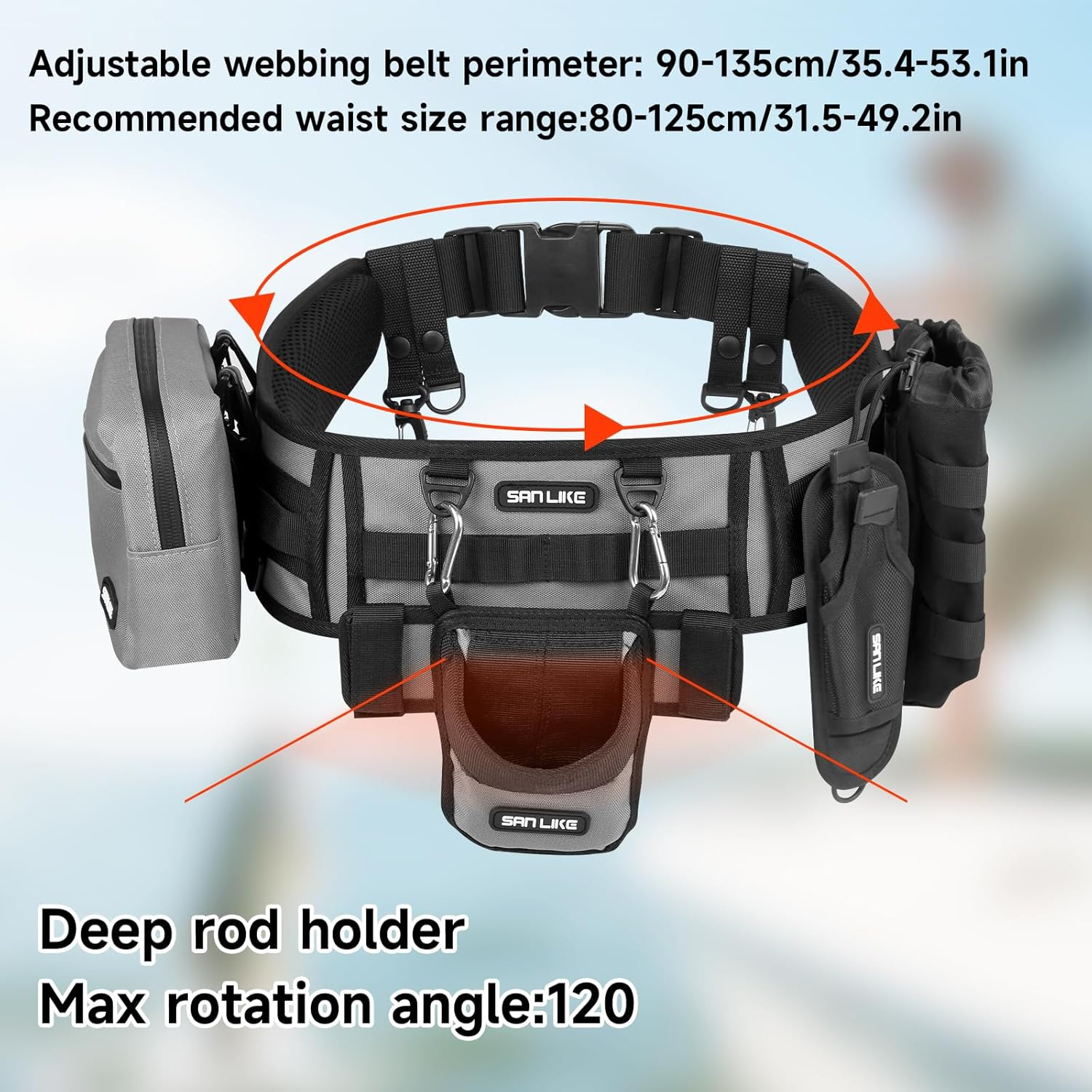 SANLIKE Fishing Belt Rod Holde - مراجعة Fishing Rod Fly وسعره