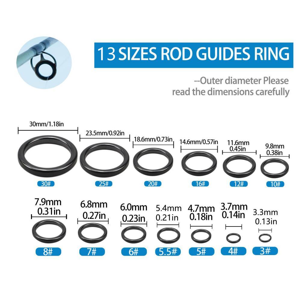 26 Pieces Fishing Rod Guides C - مراجعة Fishing Rod Tip Replacement وسعره