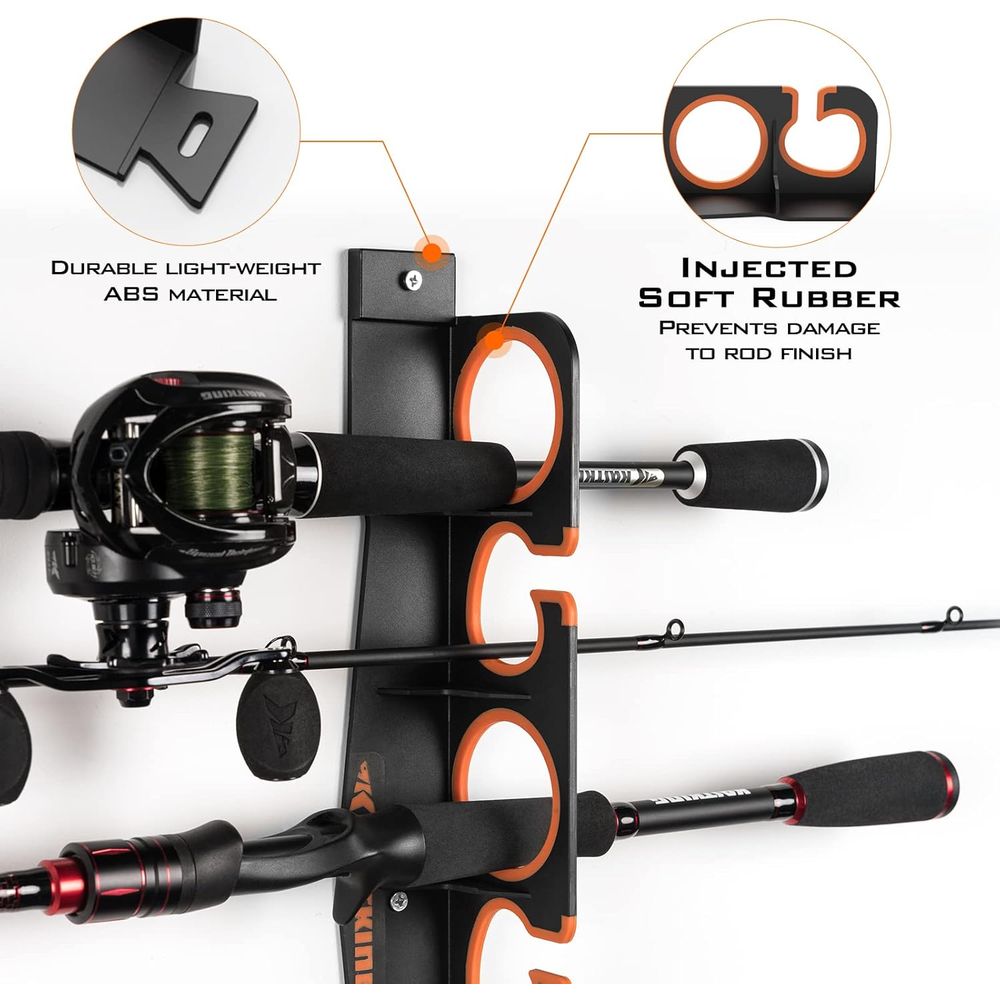 Rod Holder Organizer: Wall/Cei - مراجعة Fishing Rod Combo وسعره
