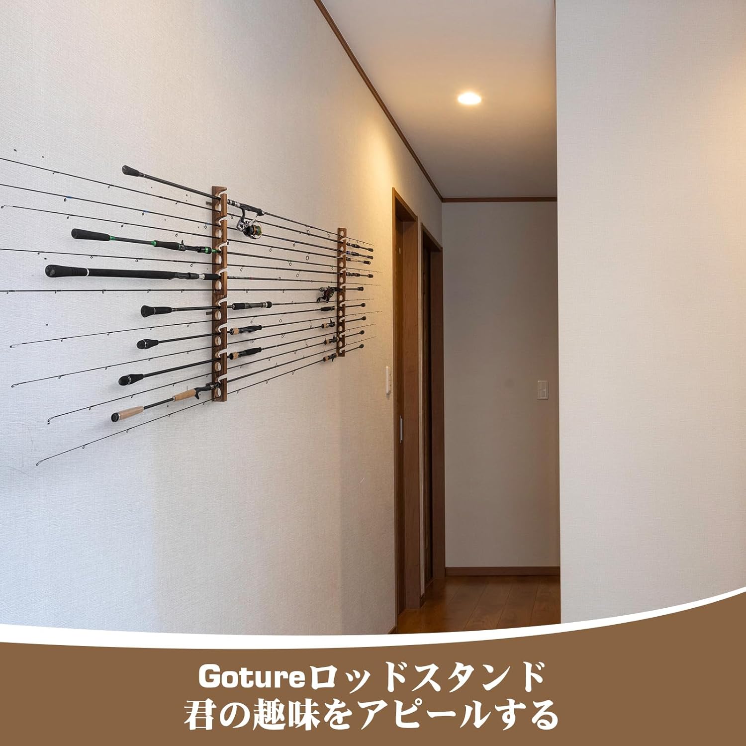 Goture Wood Fishing Rod Holder - مراجعة Fishing Rod Rack وسعره