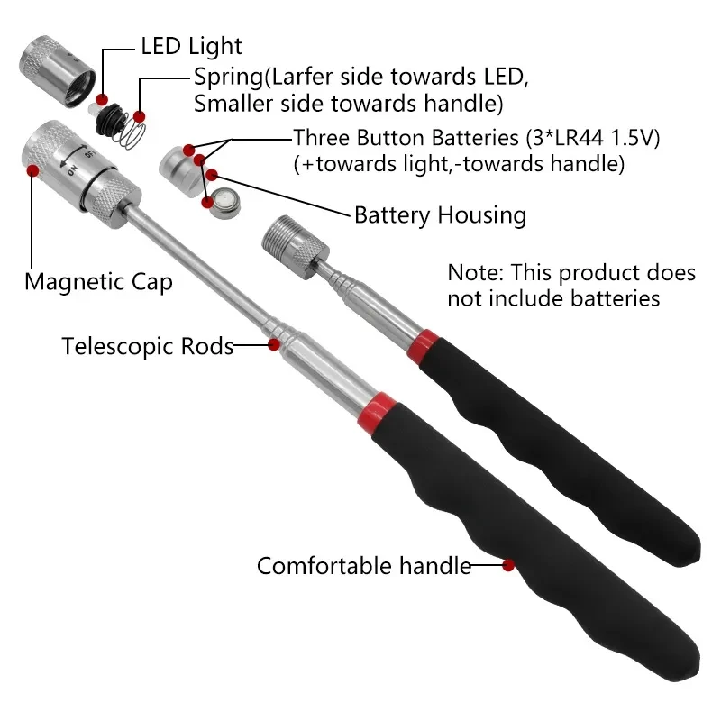 Telescopic Magnetic Pen Extend - مراجعة Fishing Rod Travel وسعره