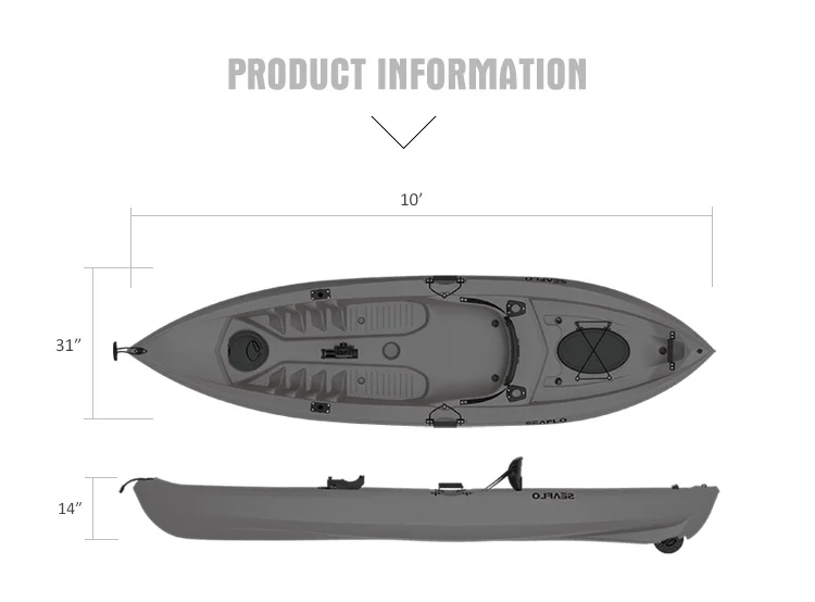 10ft 1 Person HDPE Plastic Boa - مراجعة Fishing Rod Boat وسعره