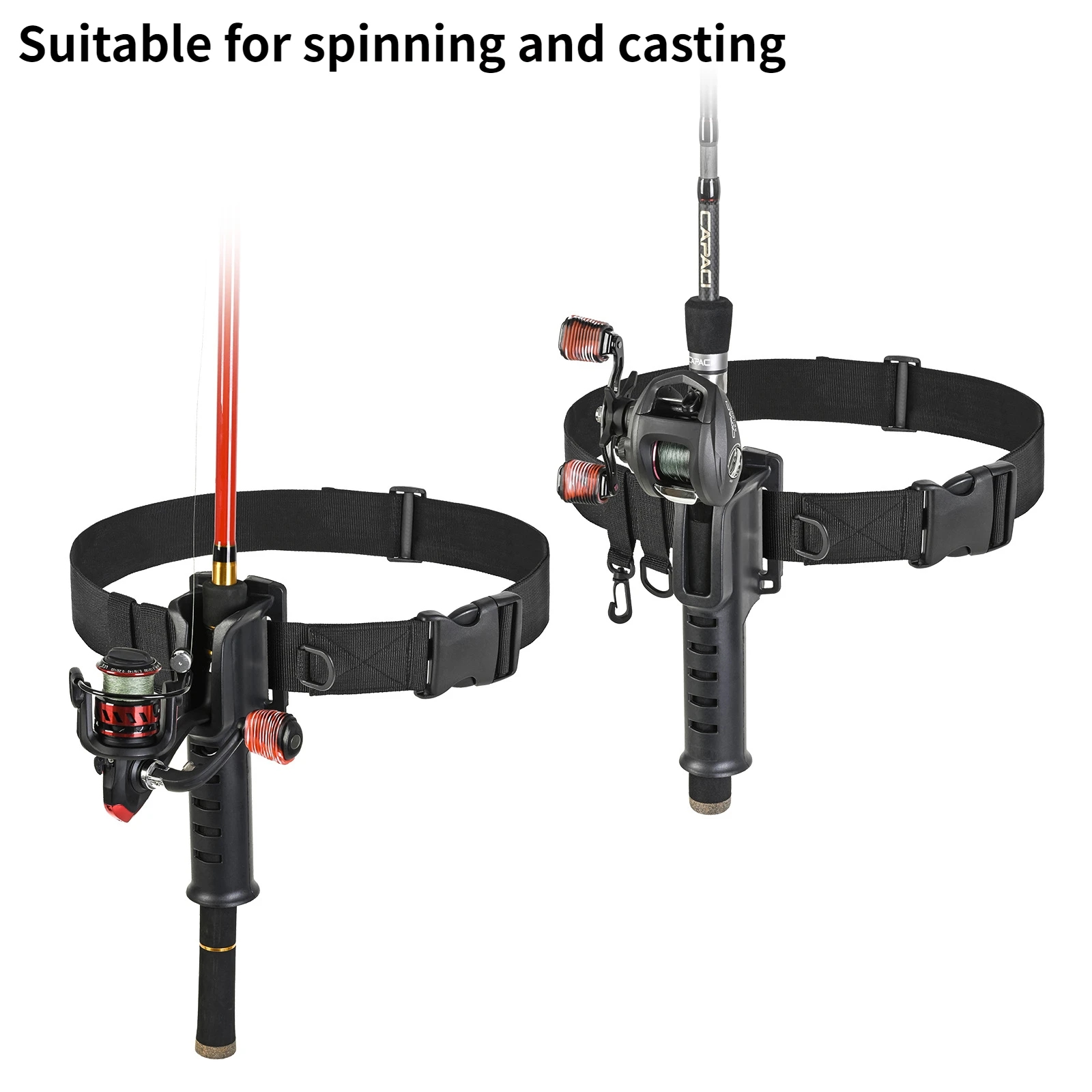 Hanging Fishing Waist Belt Rod - مراجعة Fishing Rod Spinning وسعره