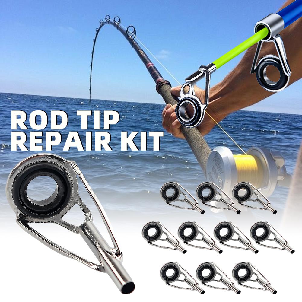 Rod Tip Repair Kit 10pcs Fishi - مراجعة Fishing Rod Casting وسعره