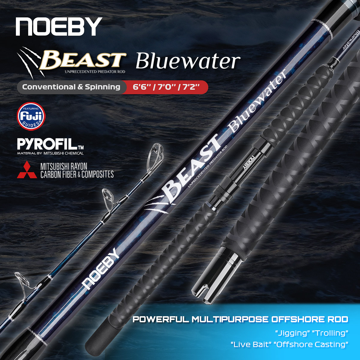 Noeby Beast Offshore Casting F - مراجعة Fishing Rod Surf وسعره