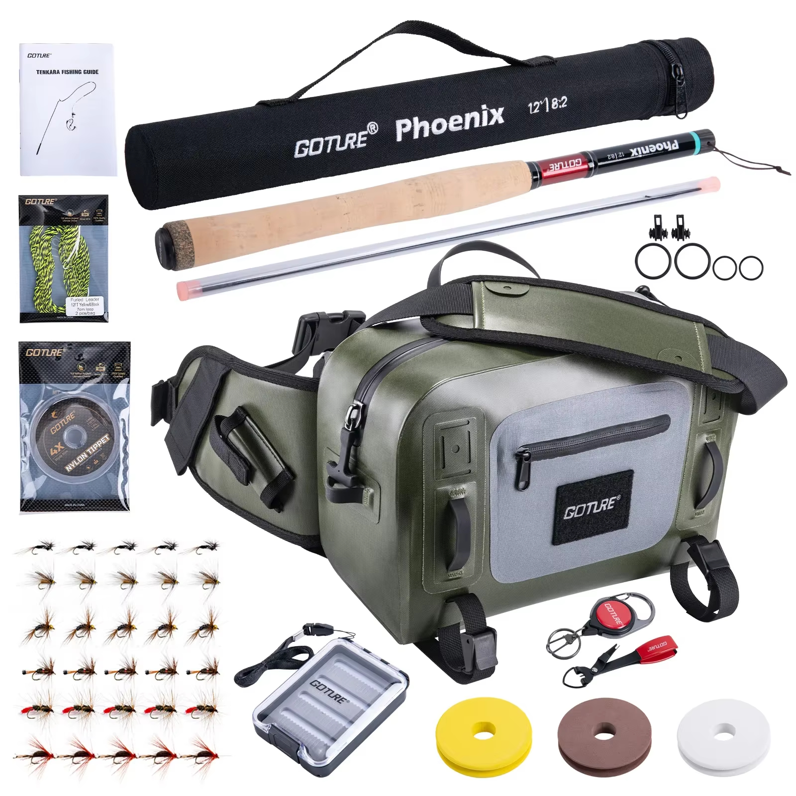 Goture 3.6m Tenkara Rod Set wi - مراجعة Fishing Rod Tip Replacement وسعره