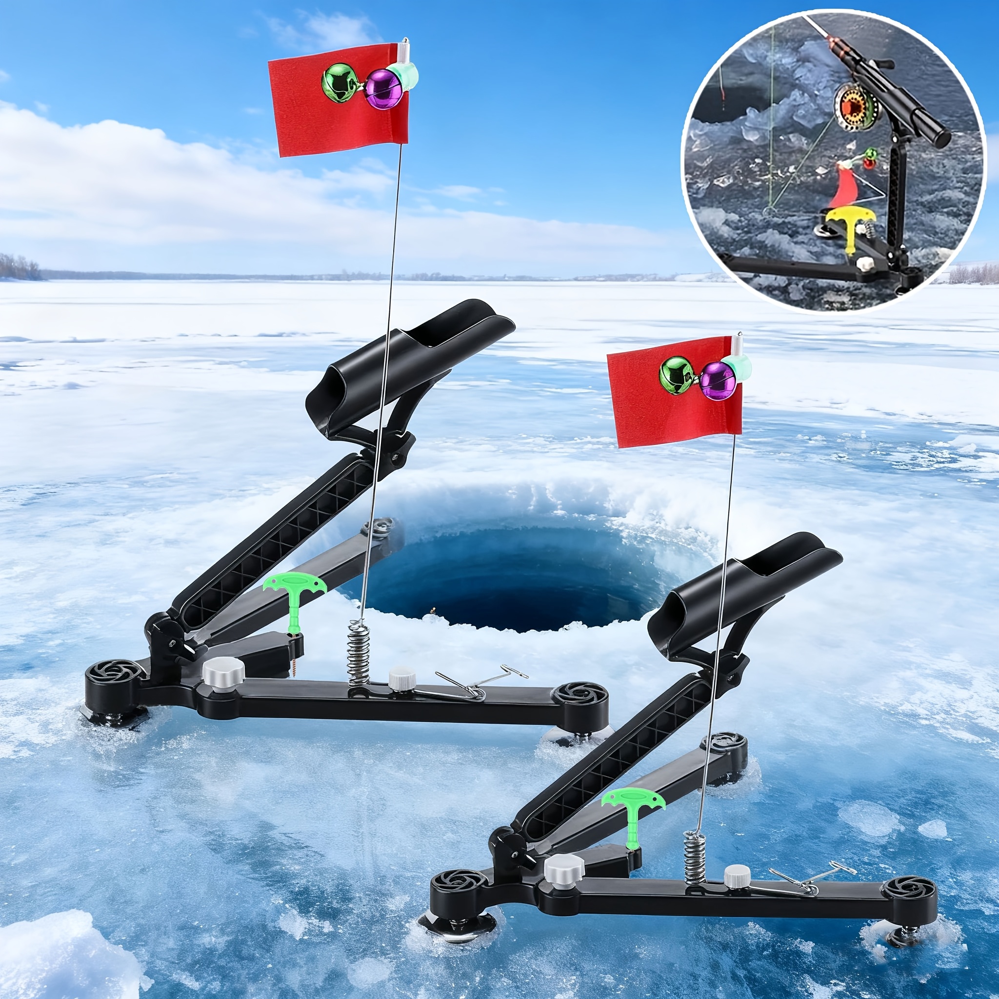 Foldable Ice Fishing Rod Holde - مراجعة Fishing Rod Ice وسعره