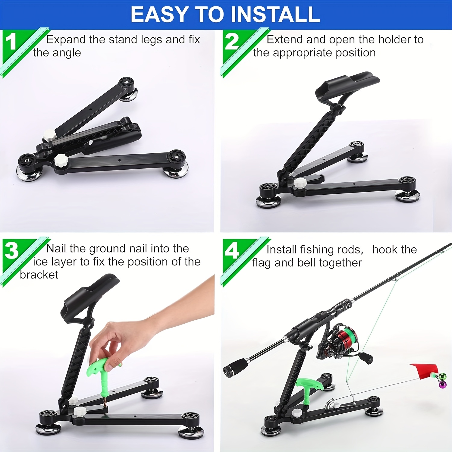 Foldable Ice Fishing Rod Holde - مراجعة Fishing Rod Ice وسعره