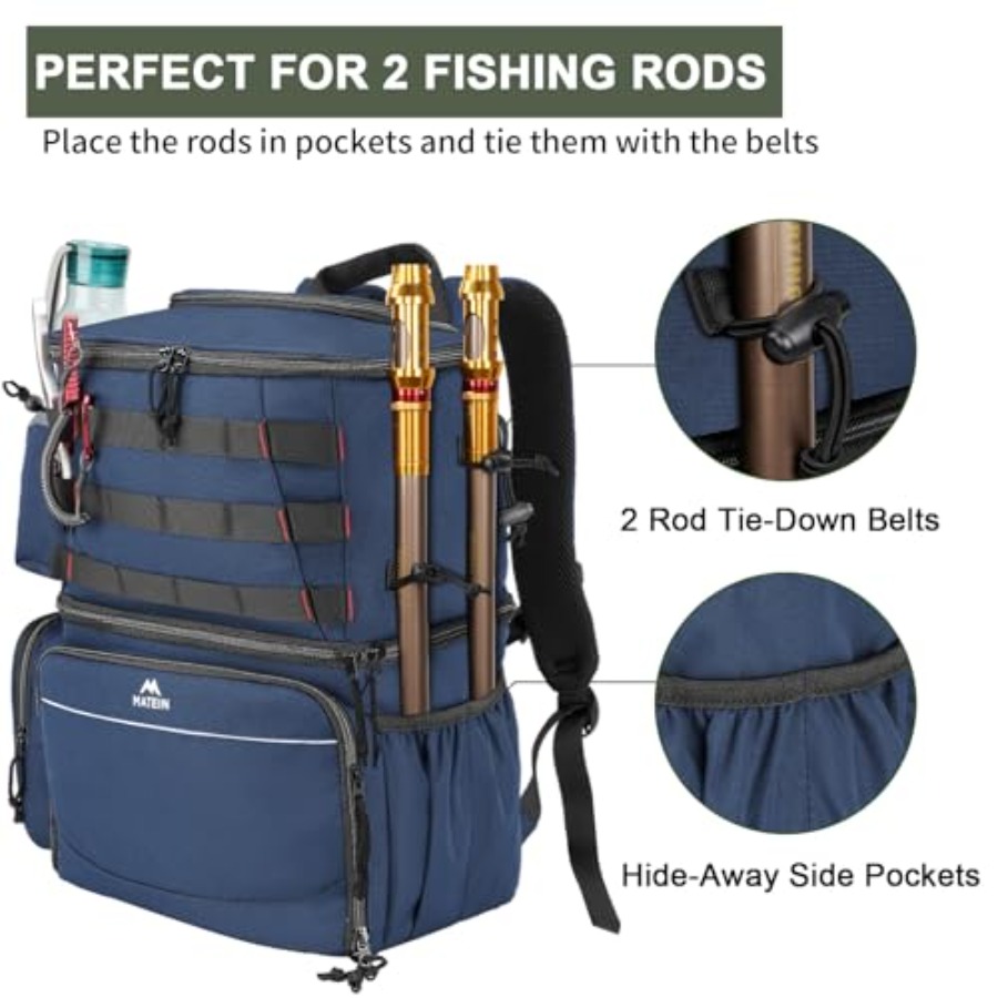Fishing Backpack, Water Resist - مراجعة Fishing Rod Holder وسعره