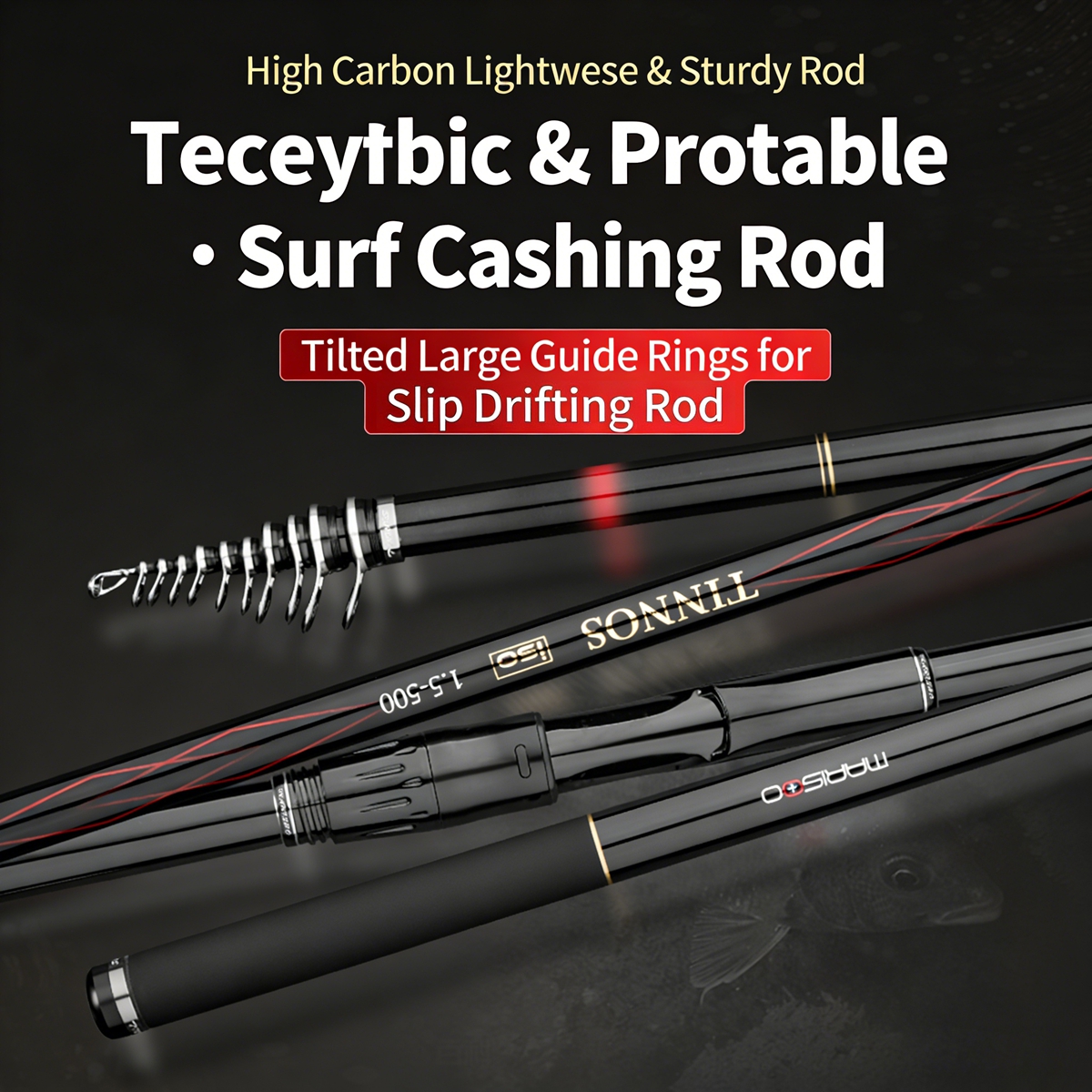 MARISOO TINNOS 30T Carbon Fibe - مراجعة Fishing Rod Surf وسعره