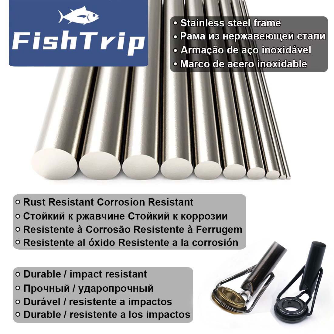 FishTrip Rod Tip Repair Kit 5~ - مراجعة Fishing Rod Tip Replacement وسعره