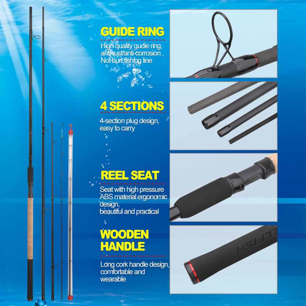 ROLLFISH 3.6m/3.9m Carbon Feed - مراجعة Fishing Rod Tip Replacement وسعره
