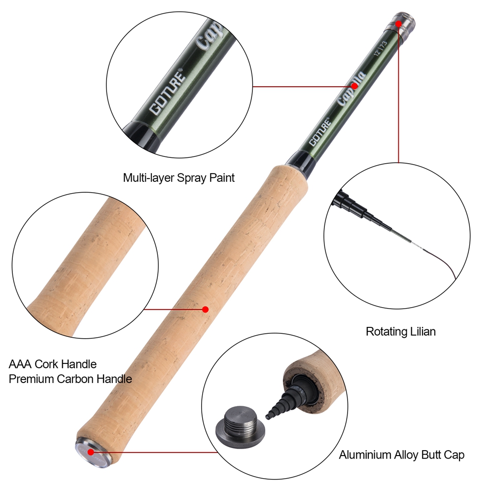 Goture Tenkara Fly Fishing Rod - مراجعة Fishing Rod Carbon Fiber وسعره
