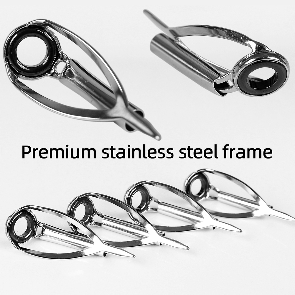 10/40pcs Fishing Rod Guide Rin - مراجعة Fishing Rod Tip Replacement وسعره
