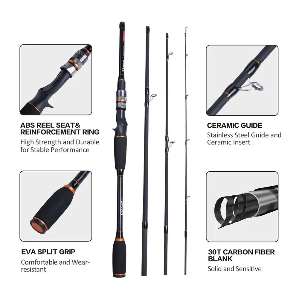 Goture Xceed 4 Setions Travel  - مراجعة Fishing Rod Surf وسعره