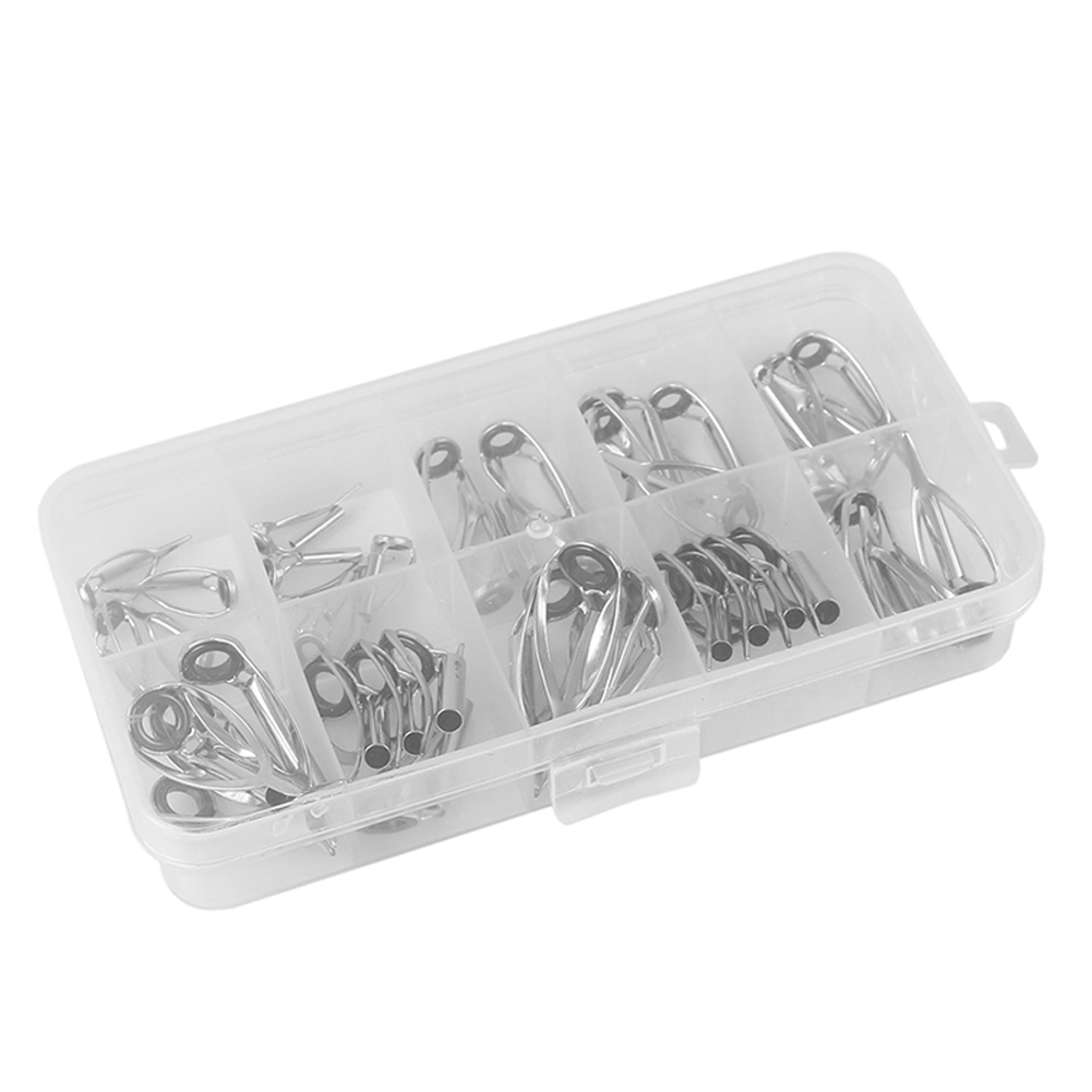 10/40pcs Ring Rod Guides Tip T - مراجعة Fishing Rod Tip Replacement وسعره