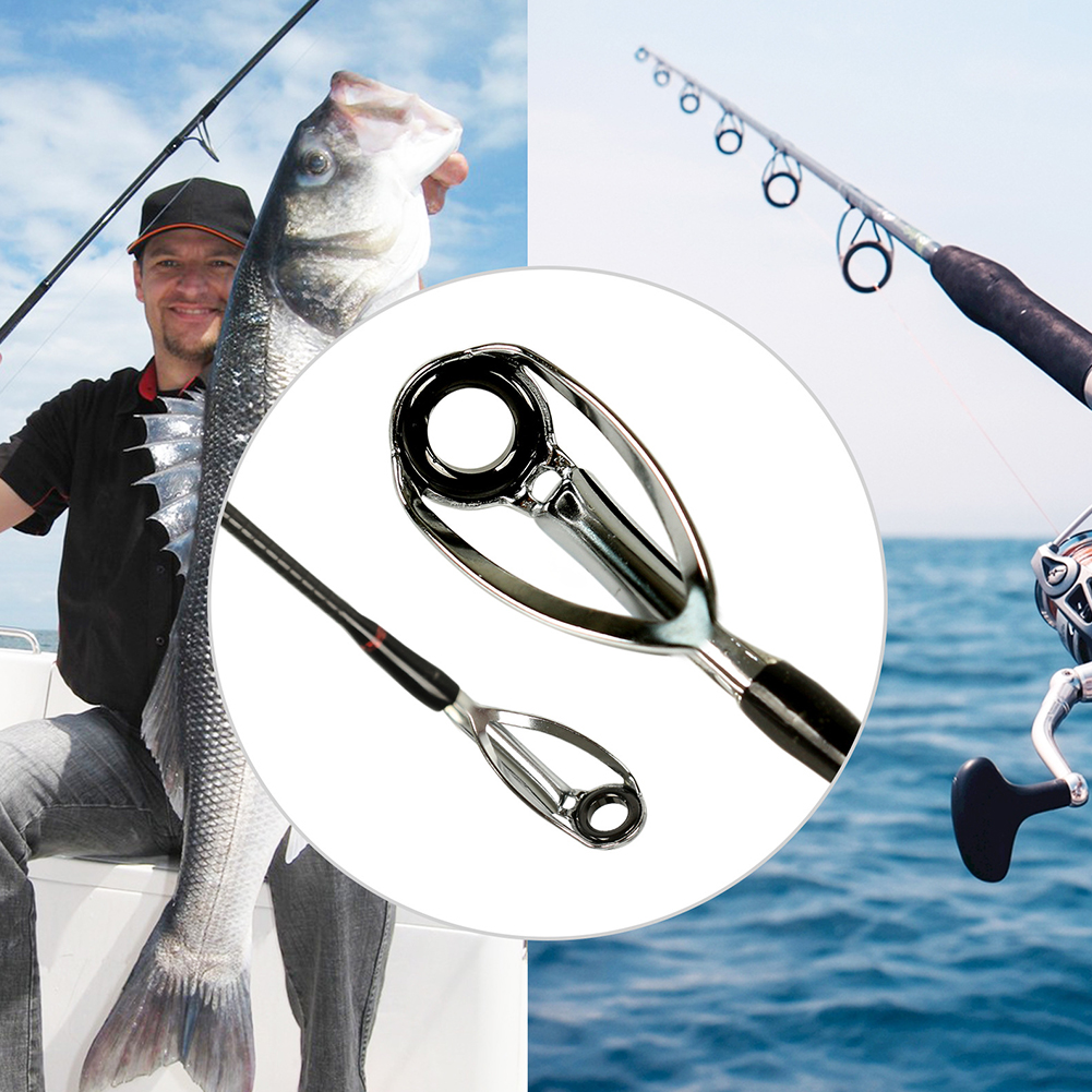 10/40pcs Ring Rod Guides Tip T - مراجعة Fishing Rod Tip Replacement وسعره