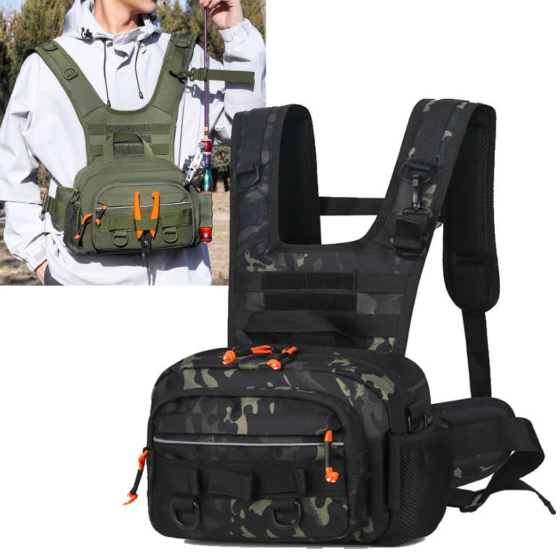 Men Chest Bag Tactical Fishing - مراجعة Fishing Rod Holder وسعره