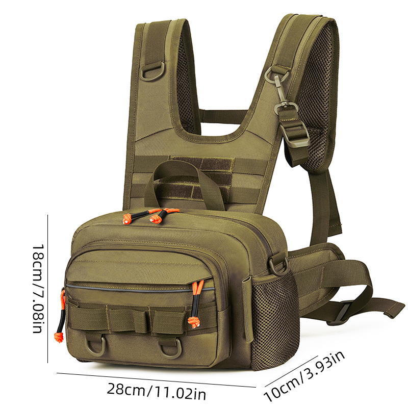 Men Chest Bag Tactical Fishing - مراجعة Fishing Rod Holder وسعره