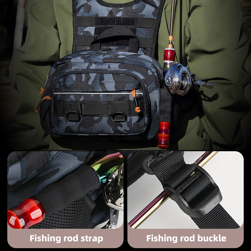 Men Chest Bag Tactical Fishing - مراجعة Fishing Rod Holder وسعره