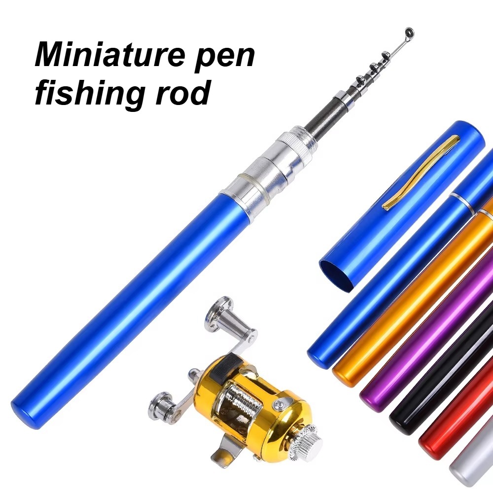 Mini portable steel pen fishin - مراجعة Fishing Rod Case وسعره