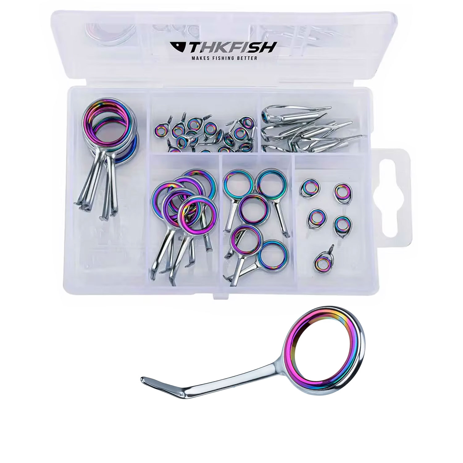 40pcs Colorful Fishing Rod Gui - مراجعة Fishing Rod Tip Replacement وسعره
