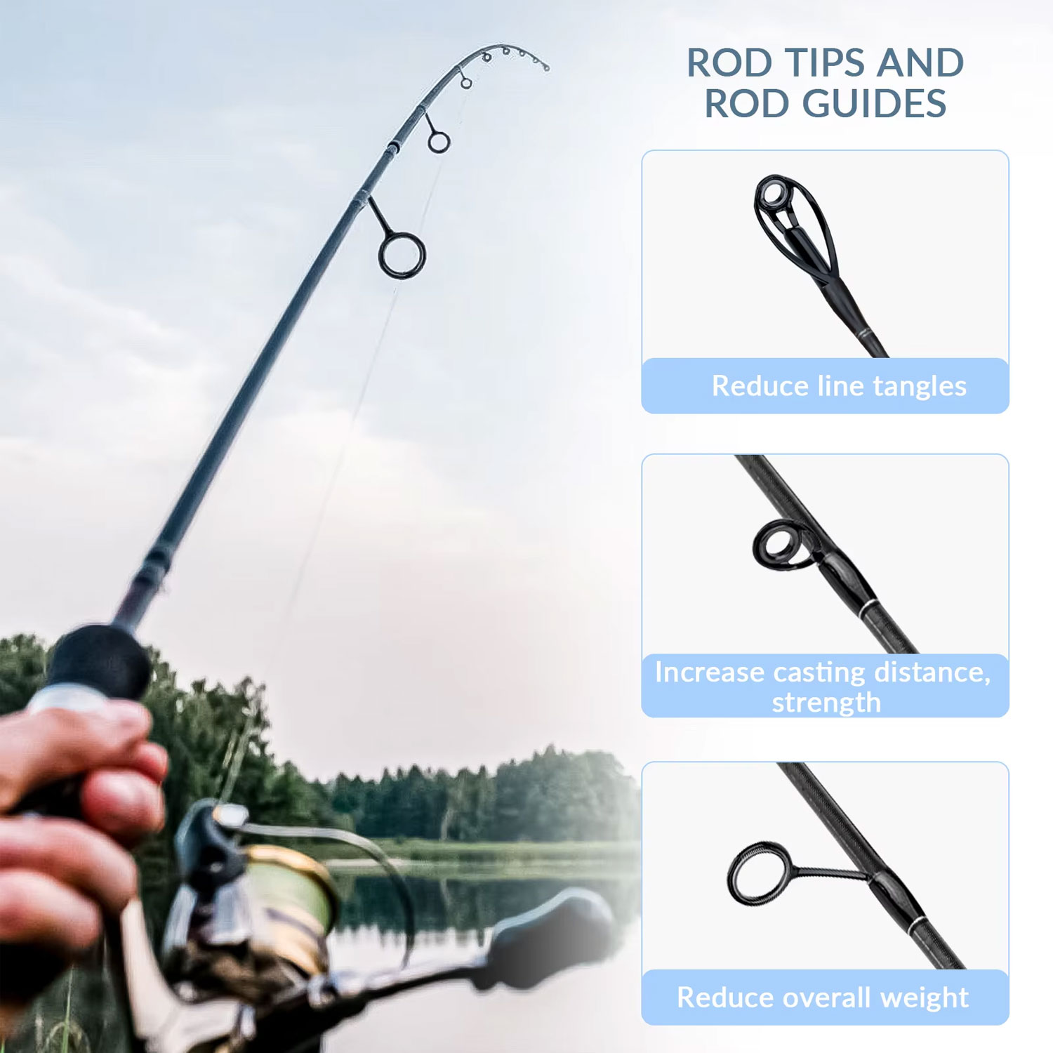 40pcs Colorful Fishing Rod Gui - مراجعة Fishing Rod Tip Replacement وسعره