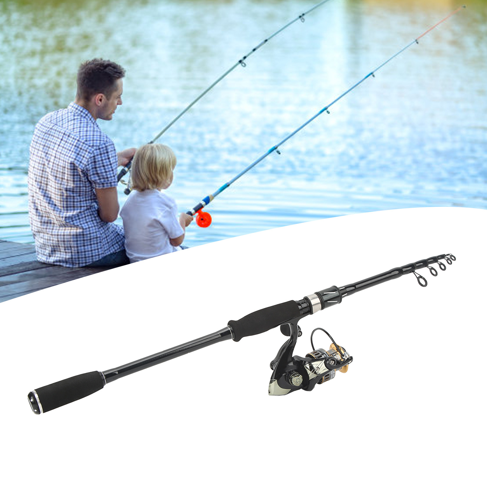 Lure Fishing Rod and Reel Comb - مراجعة Fishing Rod Carbon Fiber وسعره