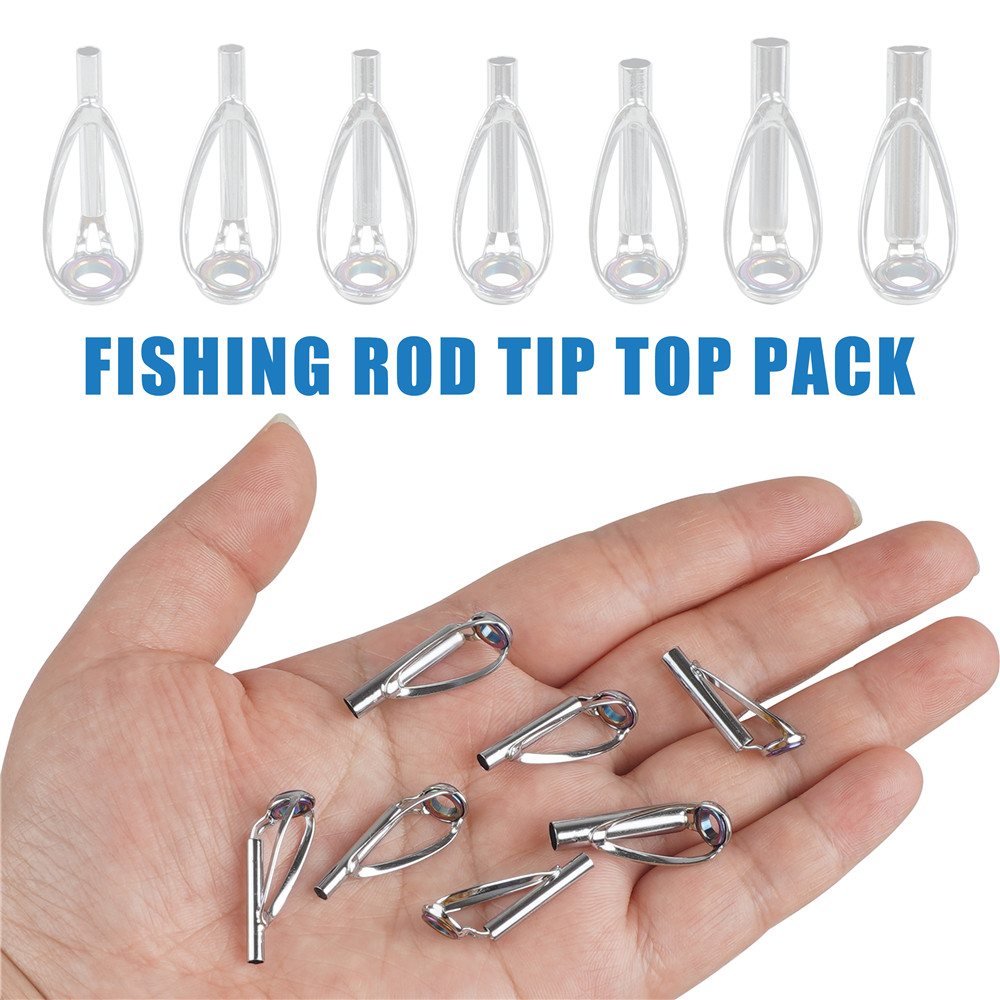 10Pcs Fishing rod guide tips r - مراجعة Fishing Rod Tip Replacement وسعره